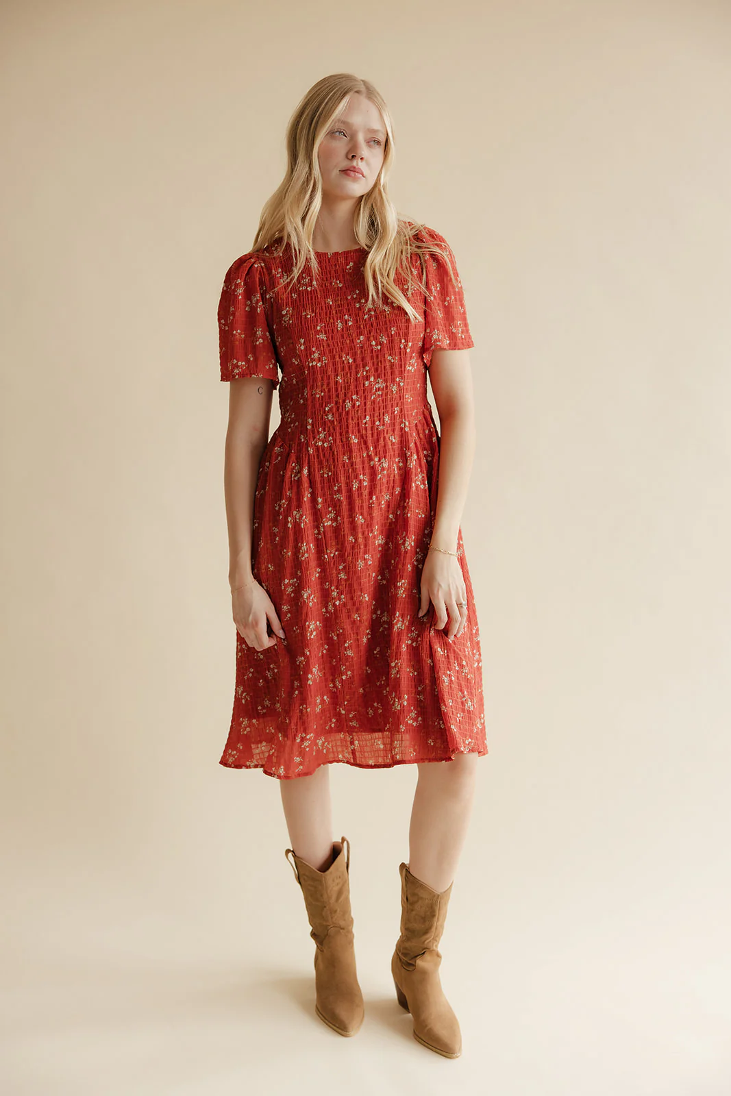 Vintage Flame Floral Dress - Image 5