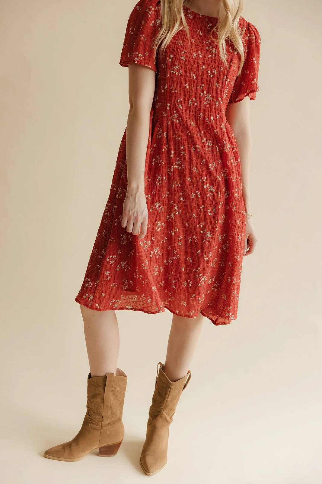 Vintage Flame Floral Dress - Image 8