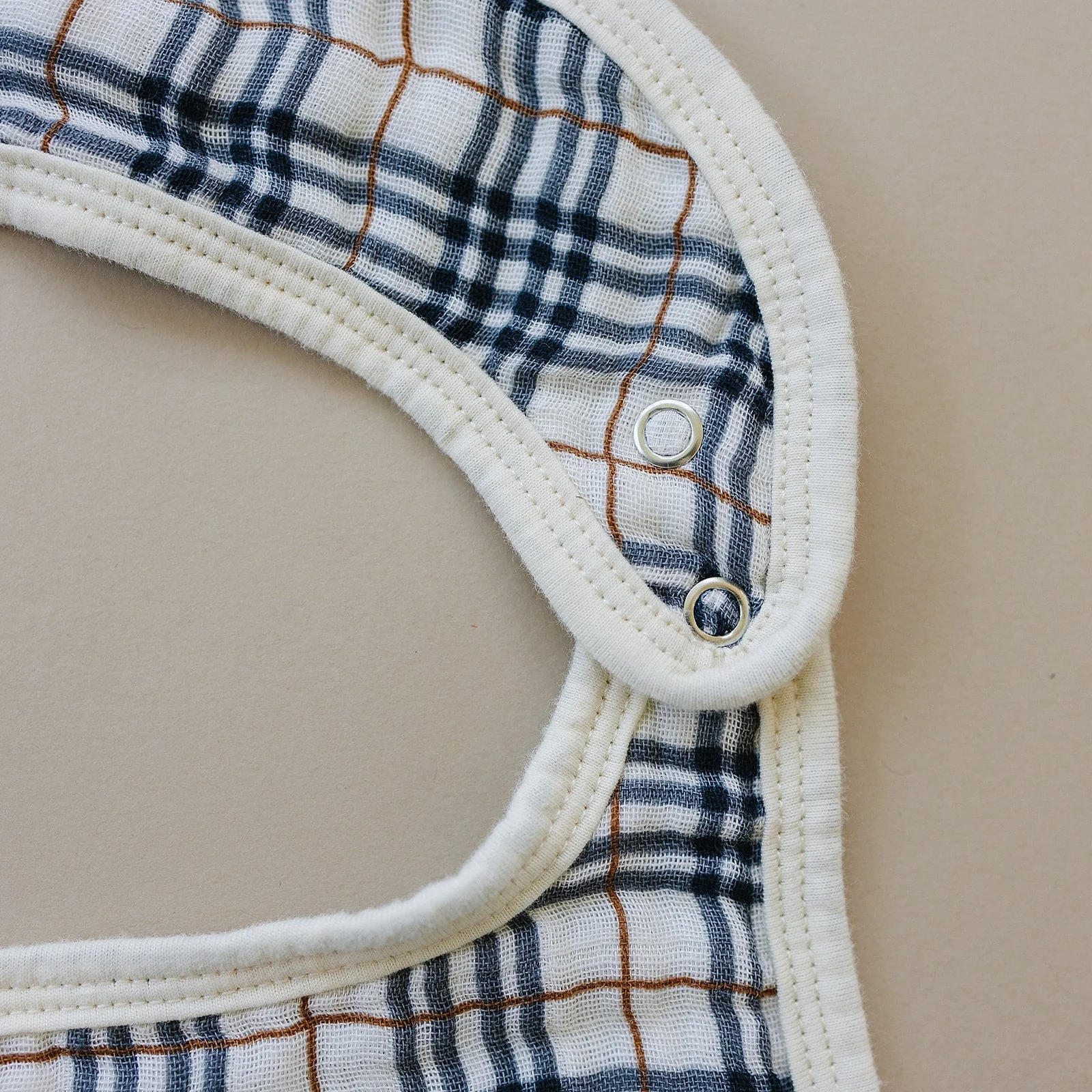 Vintage Plaid Classic Muslin Bib - Image 3