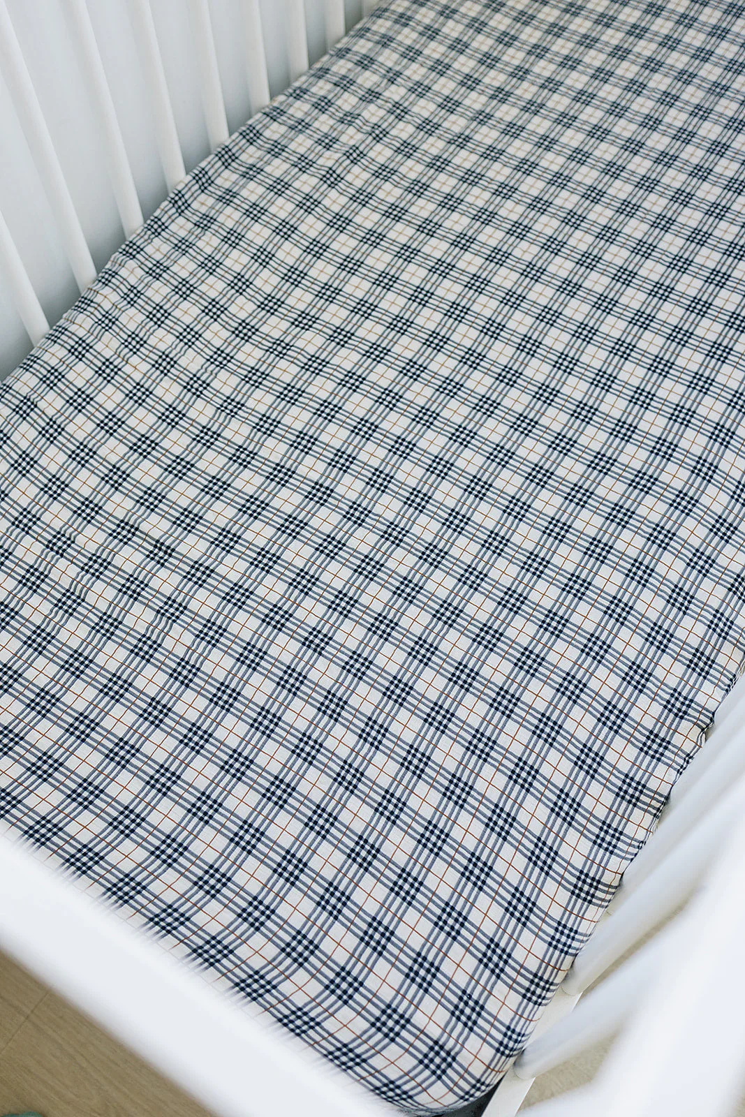 Vintage Plaid Muslin Crib Sheet - Image 2
