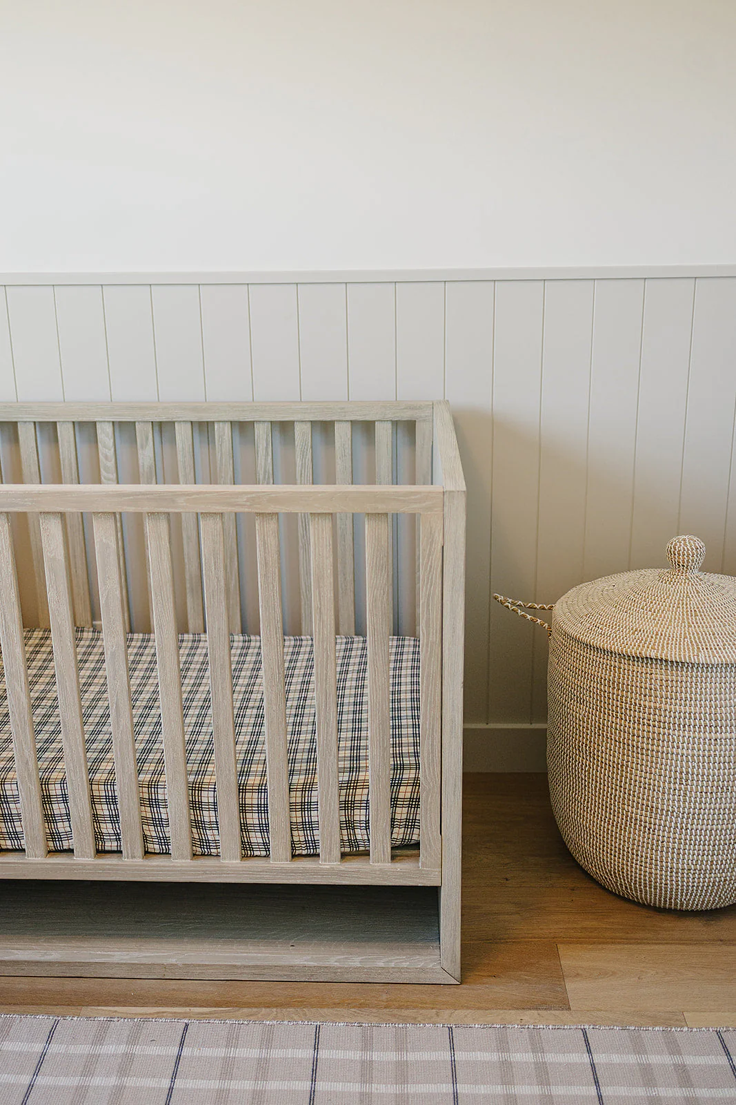 Vintage Plaid Muslin Crib Sheet - Image 5