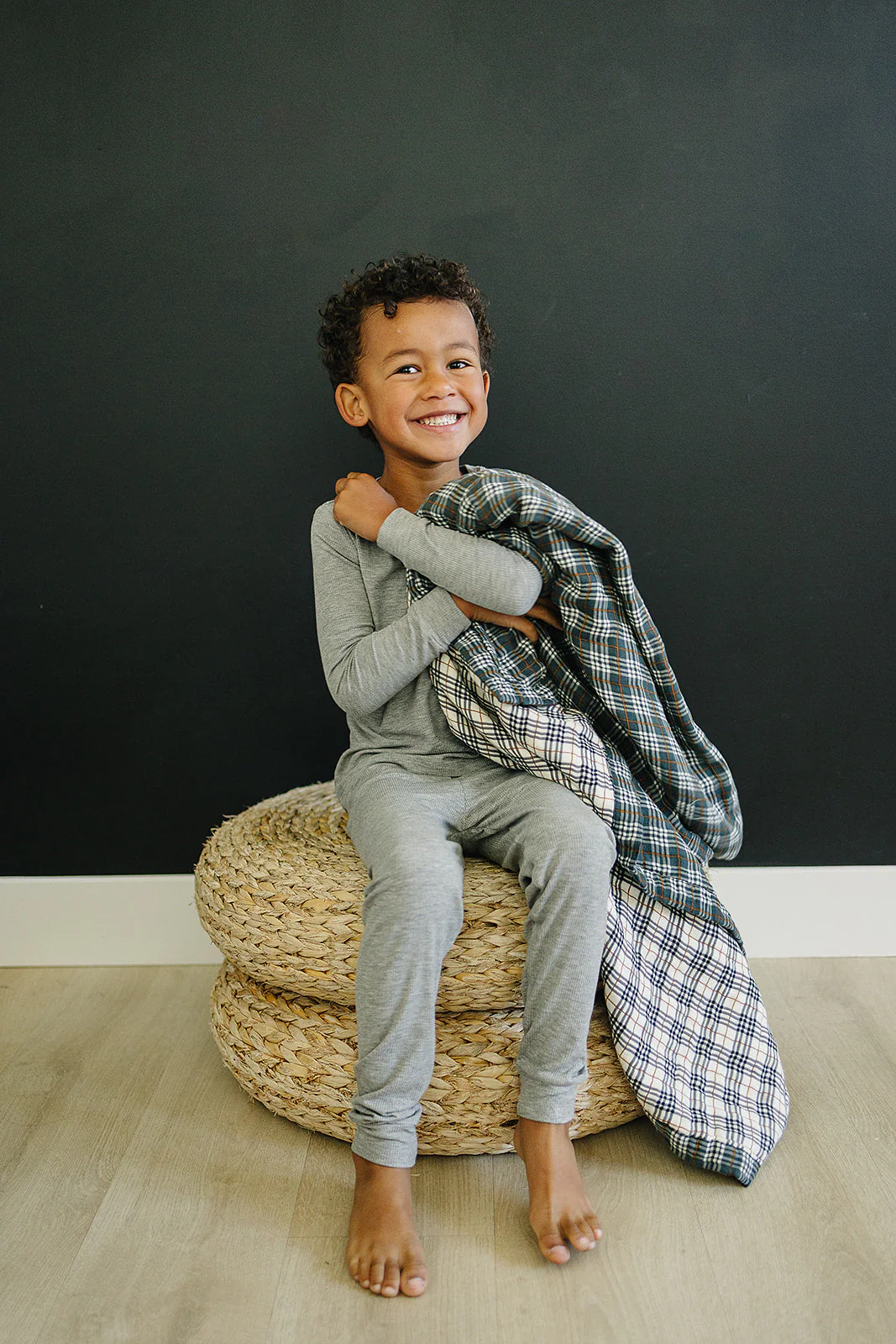 Vintage Plaid + Navy Plaid Muslin Quilt - Image 2