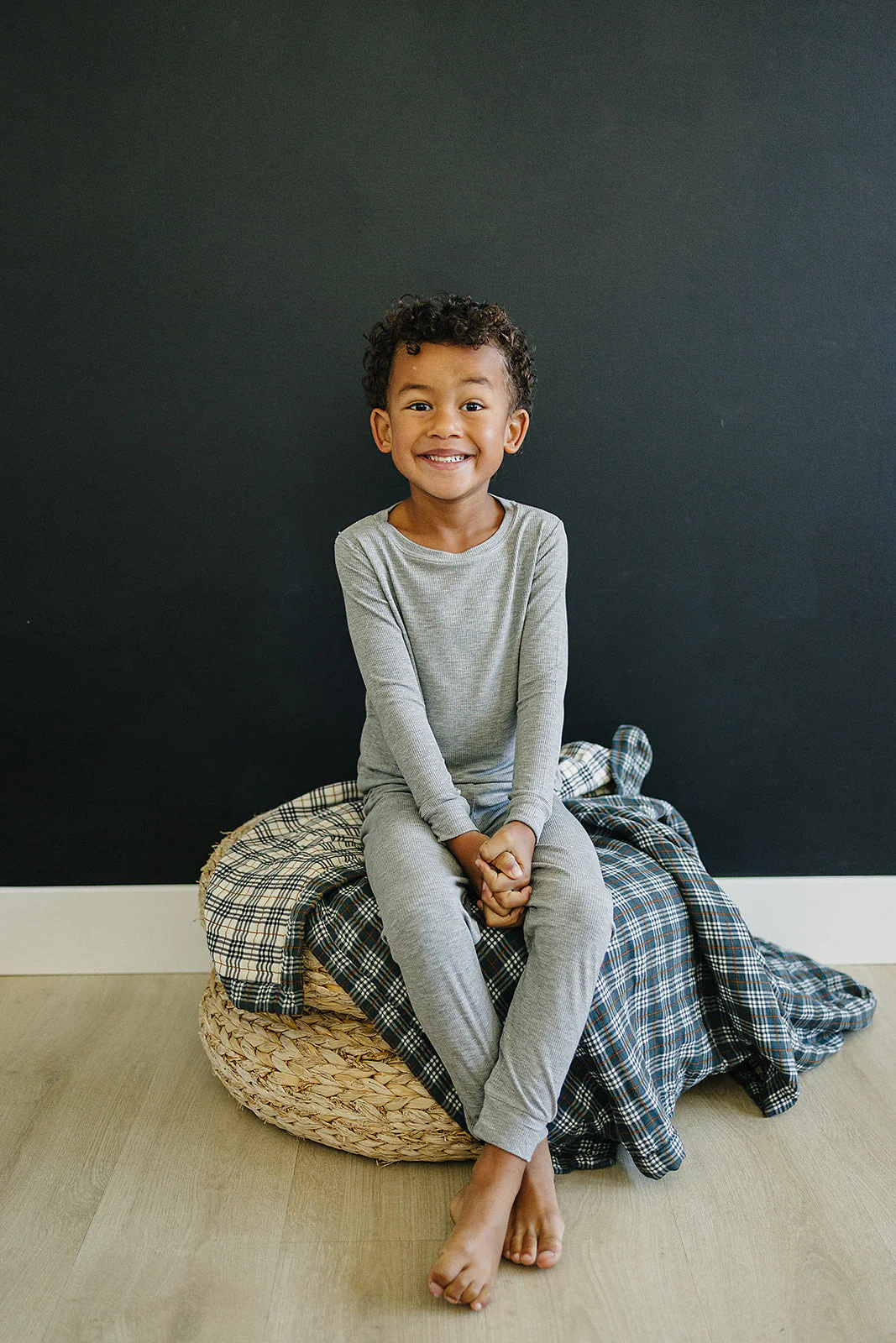 Vintage Plaid + Navy Plaid Muslin Quilt - Image 3
