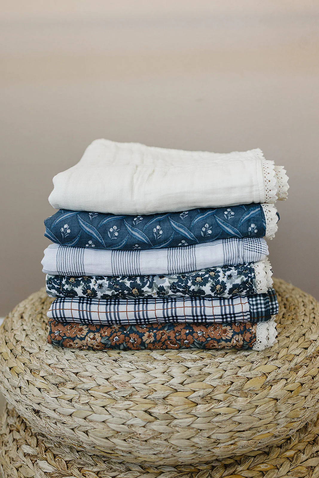 Vintage Plaid + Navy Plaid Muslin Quilt - Image 7