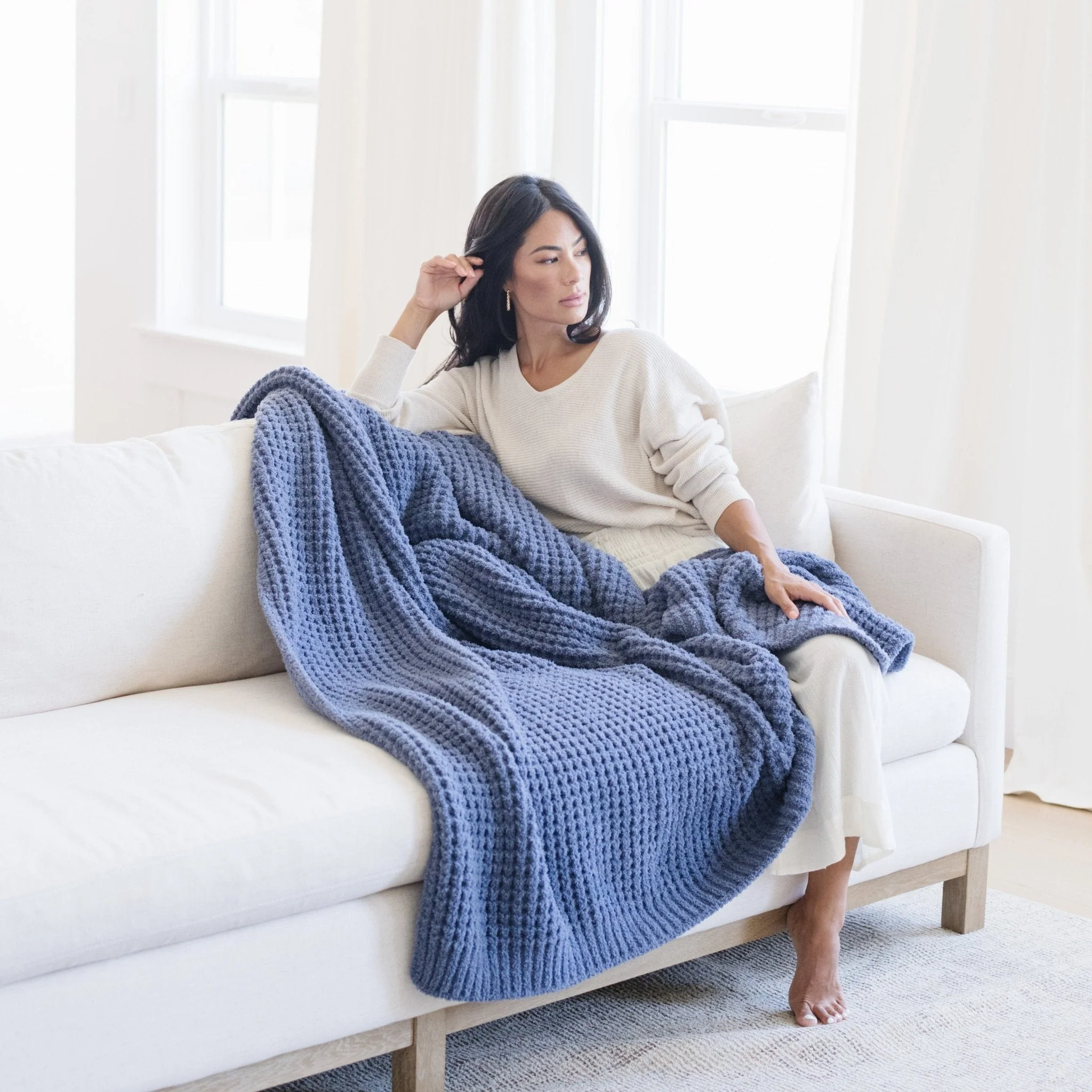 WAFFLE KNIT XL THROW BLANKETS - Image 4