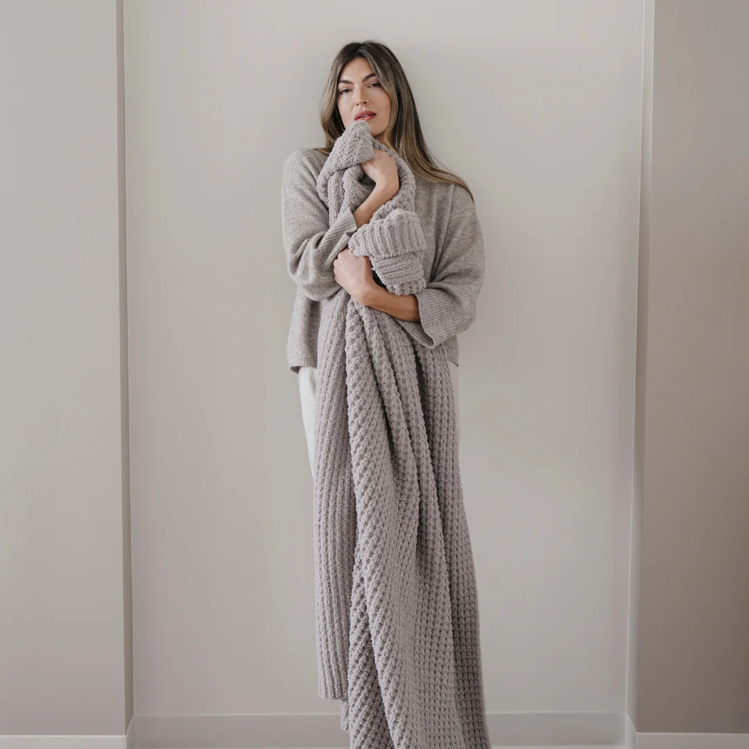WAFFLE KNIT XL THROW BLANKETS - Image 5