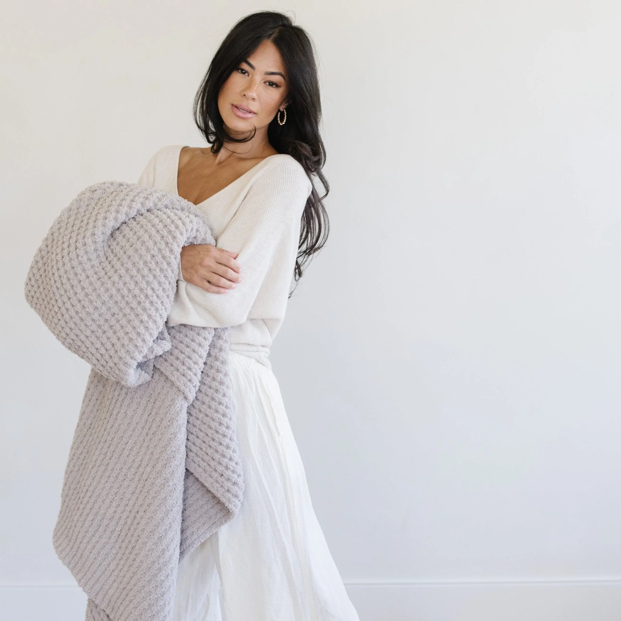 WAFFLE KNIT XL THROW BLANKETS - Image 6