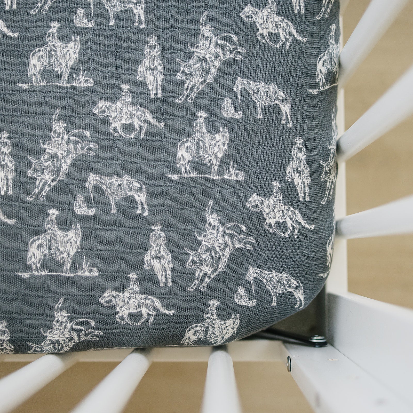 Wild West Muslin Crib Sheet - Image 3