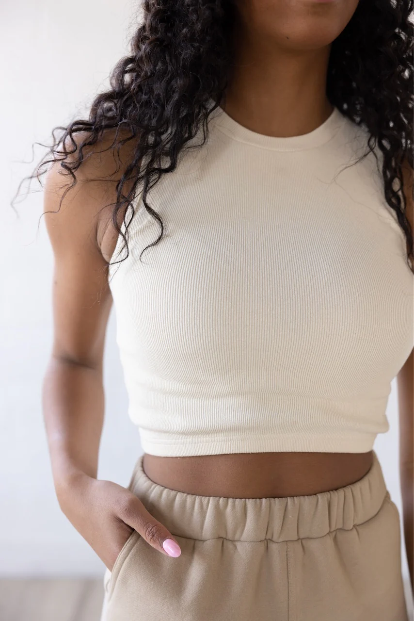 Willow Textured Cropped Tank - Image 44