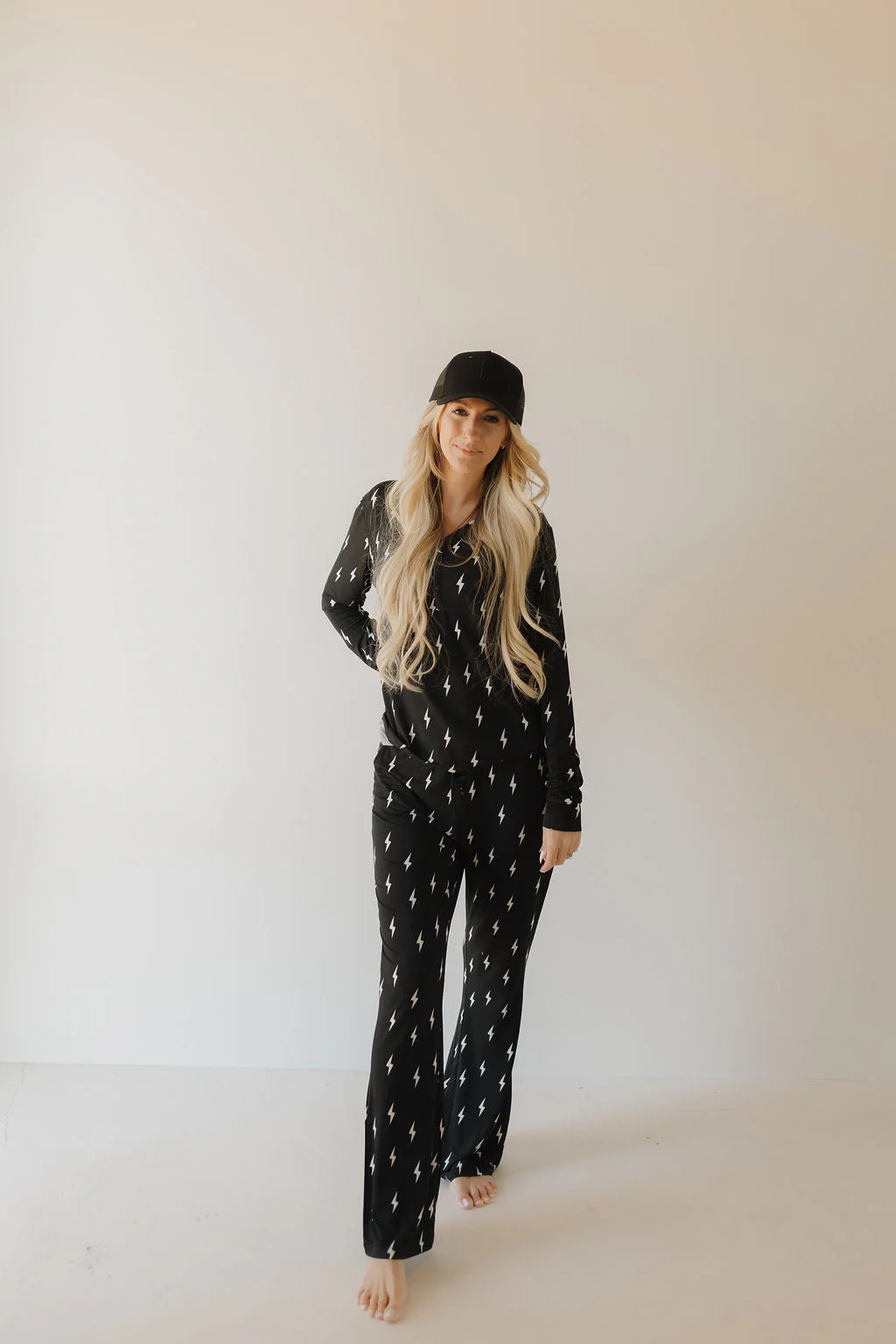 Women's Bamboo Pajama | Midnight Lightning Bolt - Image 5