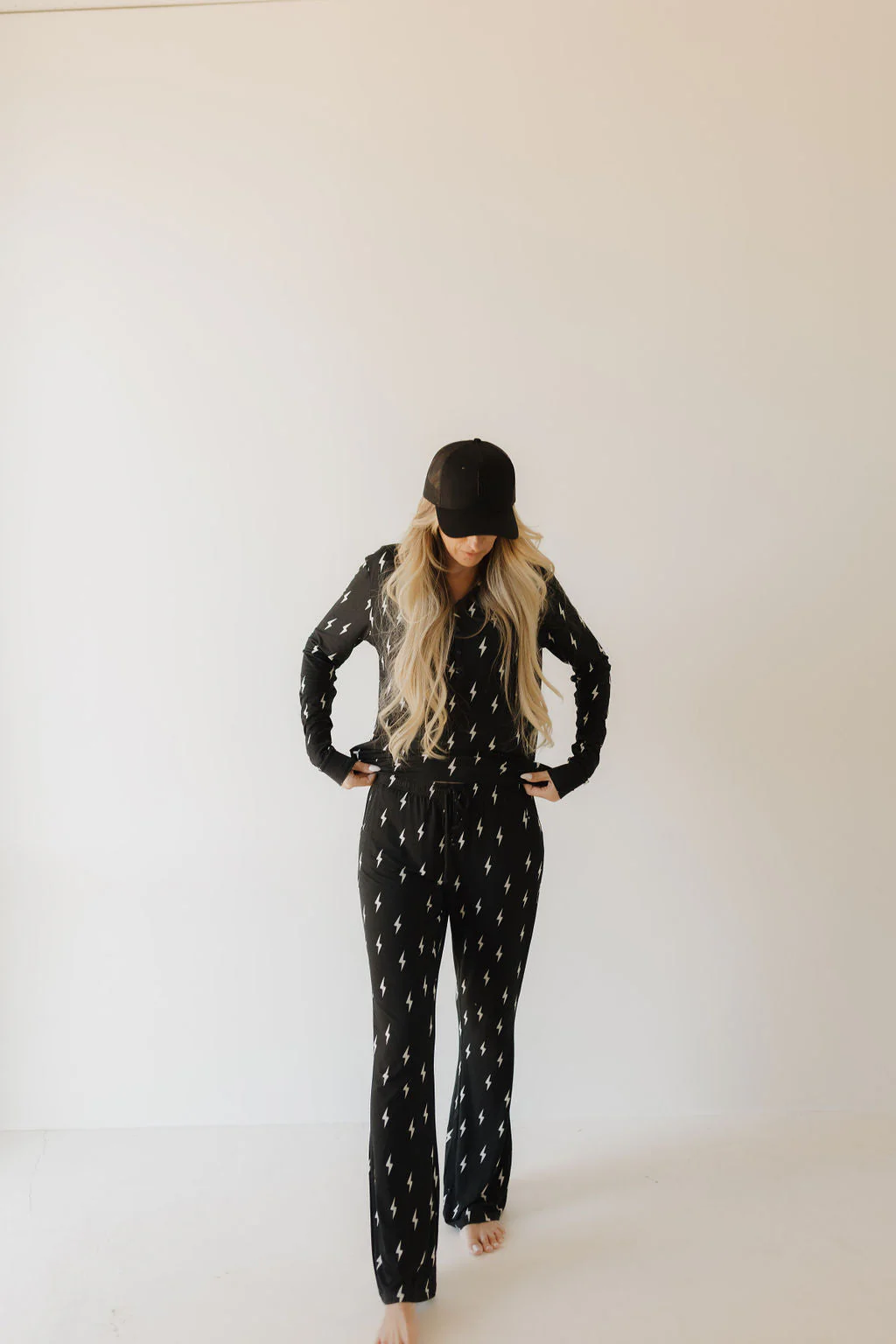 Women's Bamboo Pajama | Midnight Lightning Bolt - Image 7