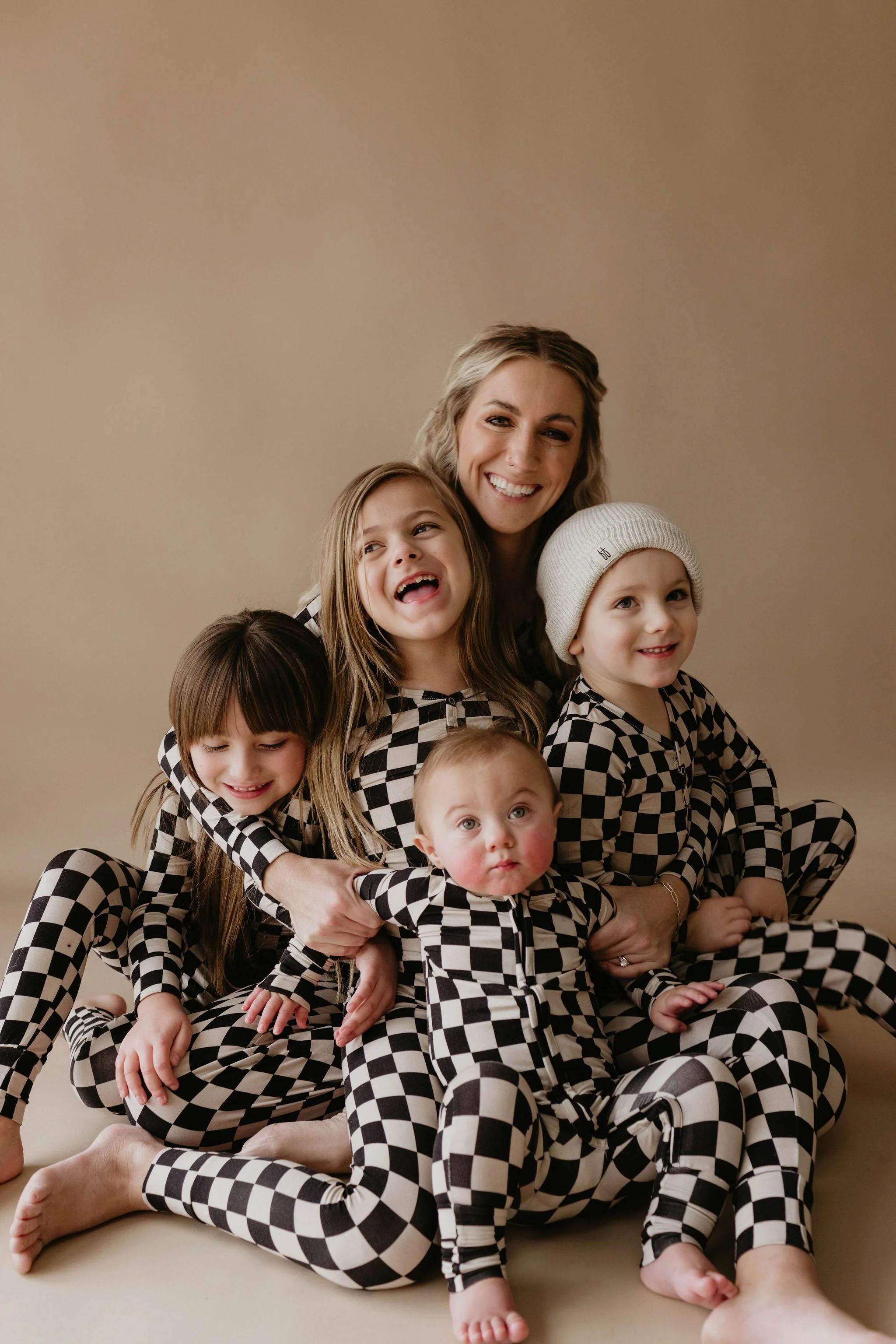 Women's Bamboo Pajamas | Black Checkered - Image 7