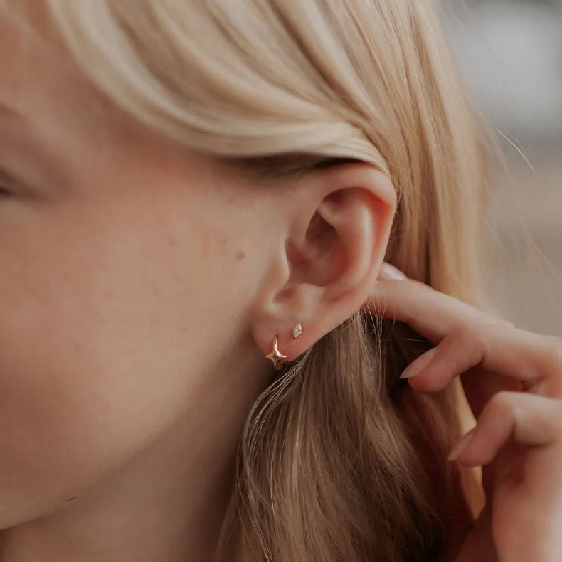 Zoe Marquise Diamond Flat Back Studs - Image 5